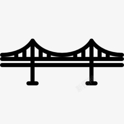 洛杉矶建筑文森特托马斯桥图标高清图片