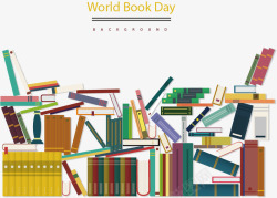 世界读书日矢量图素材