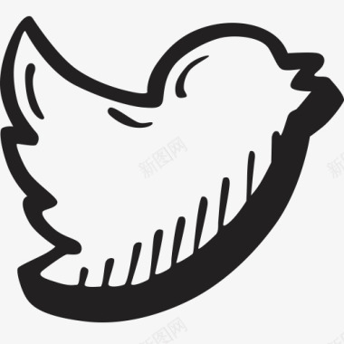 鸟标志标志社会网络推特电子商务图标图标