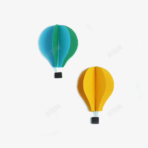 手绘卡人折纸热气球psd免抠素材_88icon https://88icon.com 折纸 热气球 空气球 纸张 黄色