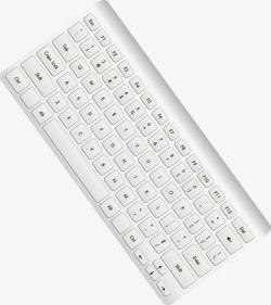 电脑配件手绘精美白色键盘矢量图高清图片
