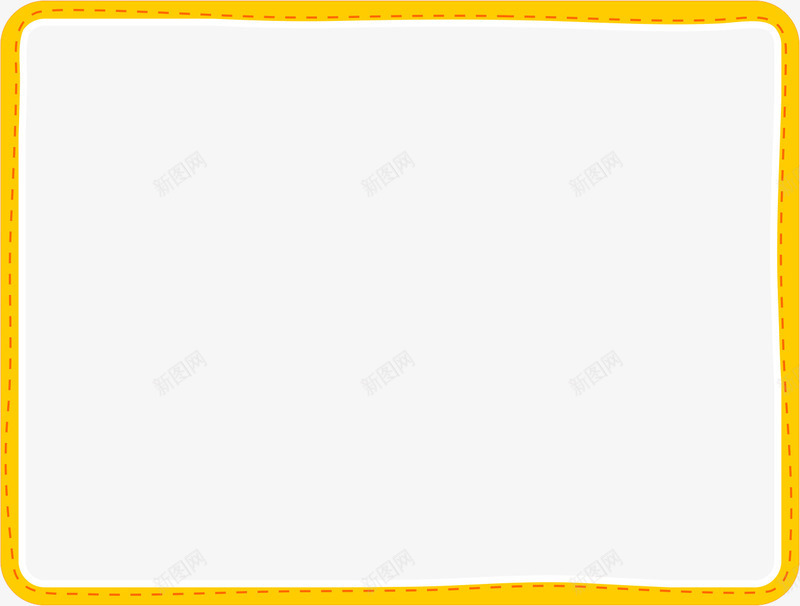 黄色虚线相框png免抠素材_88icon https://88icon.com 儿童相册 全家福相框 文本框 母亲节相框 照片模板 相框 边框 黄色相框