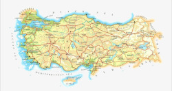 土耳其地图素材