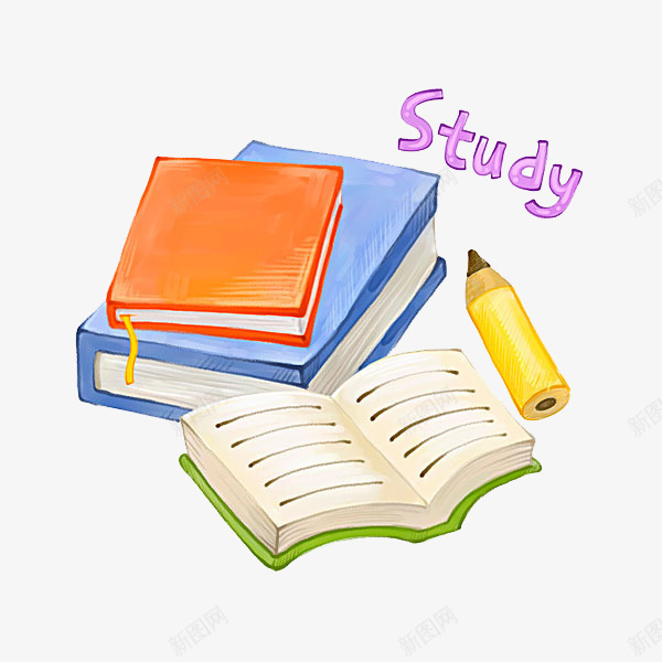 铅笔和书本png免抠素材_88icon https://88icon.com 书本 手绘 英文 铅笔
