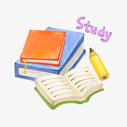 铅笔和书本素材