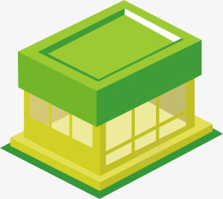 绿色立体盒子矢量图素材