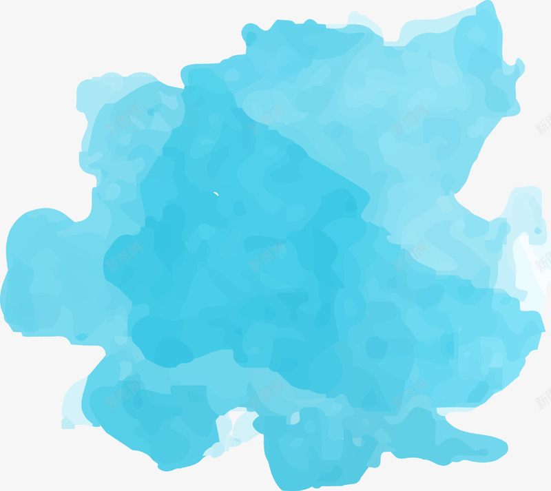 蓝色墨迹png免抠素材_88icon https://88icon.com 喷溅图 彩色 彩色笔刷 手印绘画 水墨 水墨喷彩 水墨彩色图 水彩 水彩墨染 涂抹 蓝色