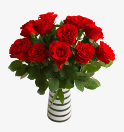 绿色花鸟花瓶花瓶中的玫瑰高清图片