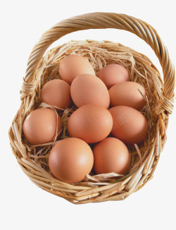 一筐蛋深山散养新鲜土鸡蛋高清图片