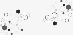 化学医疗黑色六边形装饰图形高清图片