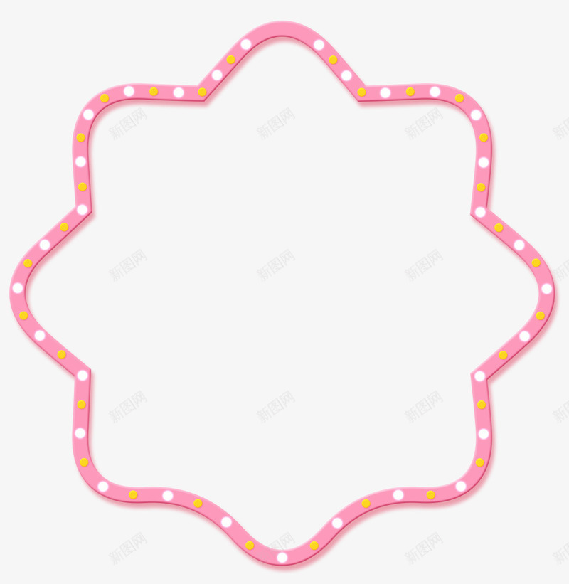 粉色点点框png免抠素材_88icon https://88icon.com 多边形 婴儿 少女 淡粉边框 粉色 粉色线框 边框