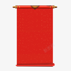 装饰挂坠大红中国传统卷轴装饰背景高清图片