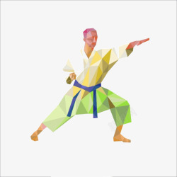 柔道运动插图素材