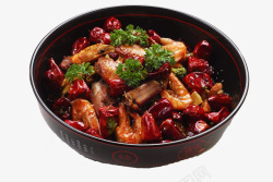 中式美食辣子鸡干锅高清图片