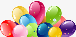 缤纷彩色气球海报装饰素材
