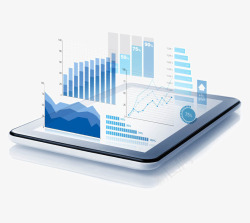 财务统计智能手机与信息图表高清图片