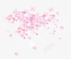 梅花飞舞粉色飞舞花瓣高清图片