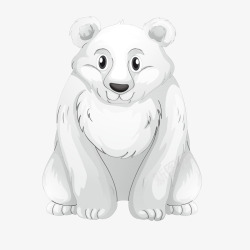 可爱大白熊卡通大白熊矢量图高清图片