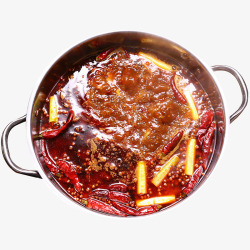 牛油火锅滚烫的麻辣红油火锅高清图片