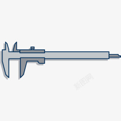 灰色的游标卡尺矢量图素材