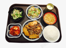 韩式泡菜拌饭套餐简餐素材