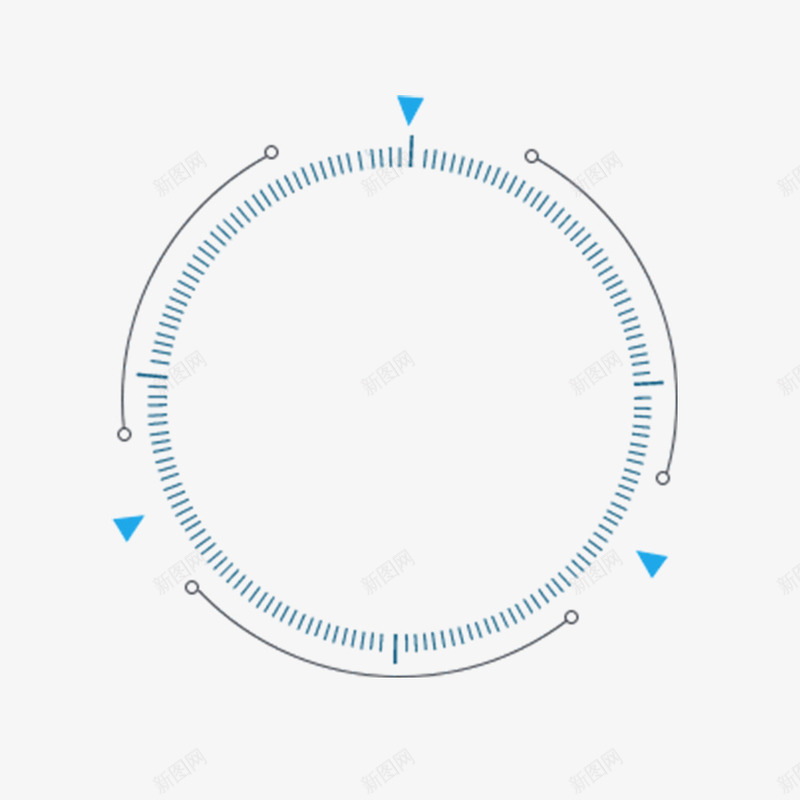 蓝色刻度边框png免抠素材_88icon https://88icon.com 不规则形状 刻度 圆圈 圆圈刻度 旋转 炫酷 科幻 精准 蓝色 蓝色框框 边框 锁定目标