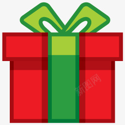 红色礼物盒子图标图标