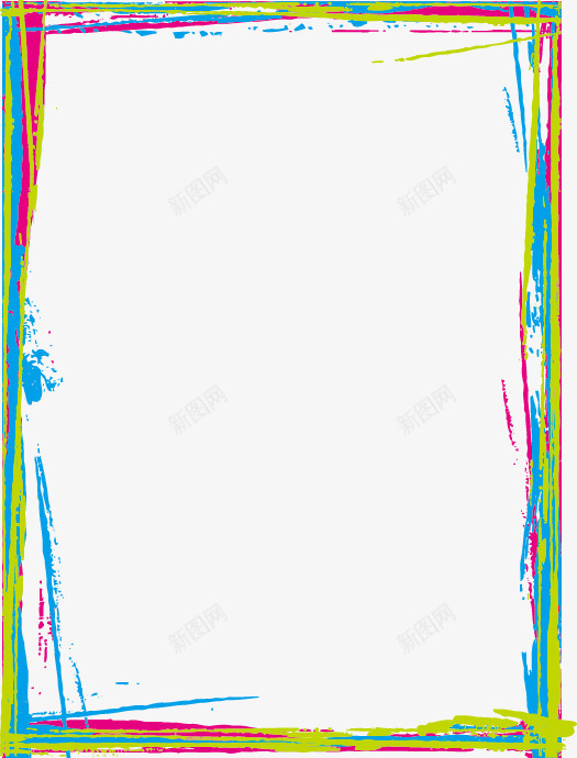 彩色的边框png免抠素材_88icon https://88icon.com PNG 免费PNG 手绘 涂鸦 涂鸦主题 相框