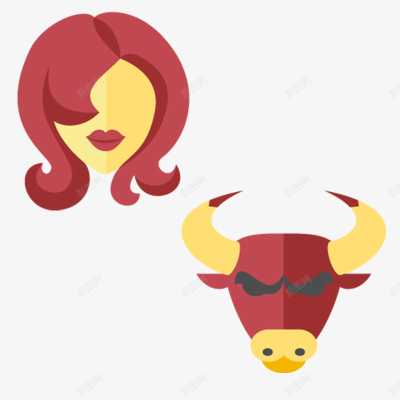 卡通12星座水瓶座牡羊座psd免抠素材_88icon https://88icon.com 12星座素材 卡通免抠素材 处女座免抠素材 金牛座免抠素材