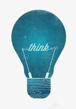 创意灯泡think素材