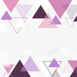 紫色简约三角边框纹理素材
