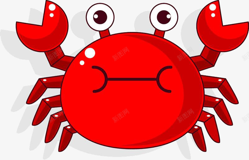 手绘卡通海鲜红色螃蟹png免抠素材_88icon https://88icon.com 卡通 卡通螃蟹 手绘 插画 海鲜 红色螃蟹 装饰