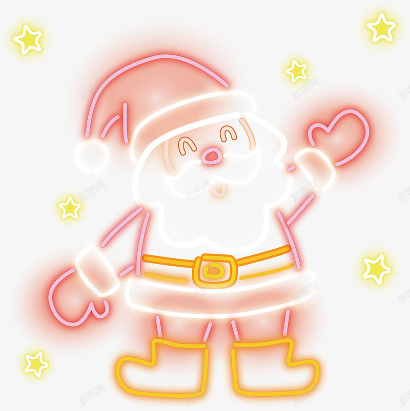 发光霓虹圣诞老人矢量图ai免抠素材_88icon https://88icon.com 发光圣诞老人 圣诞老人 圣诞节 圣诞节老公公 矢量png 矢量图 霓虹 霓虹效果