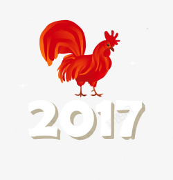 红色公鸡2017素材