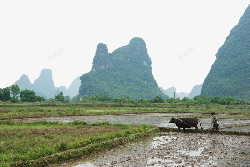 春耕犁地png免抠素材_88icon https://88icon.com 农田 山 春耕 春耕节 牛 犁地