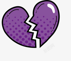 紫色破碎的心素材