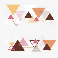 时尚条纹几何三角元素高清图片