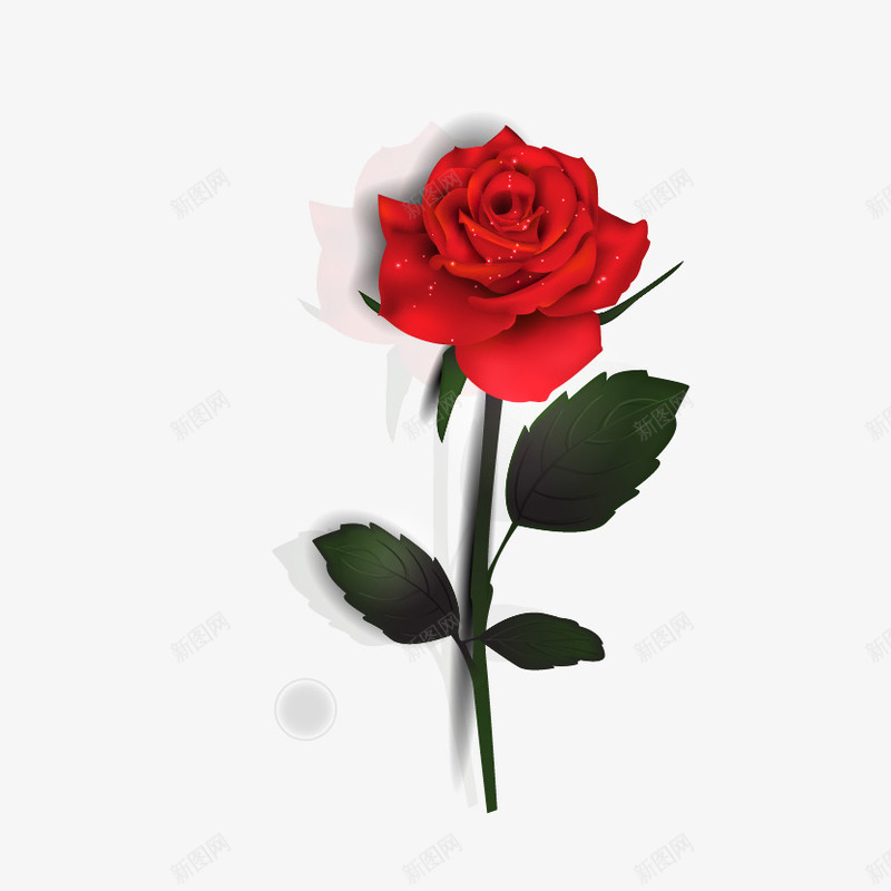 玫瑰花矢量图eps免抠素材_88icon https://88icon.com 七夕节 土味玫瑰花 情人节 玫瑰红色 矢量图 礼物 红色玫瑰花