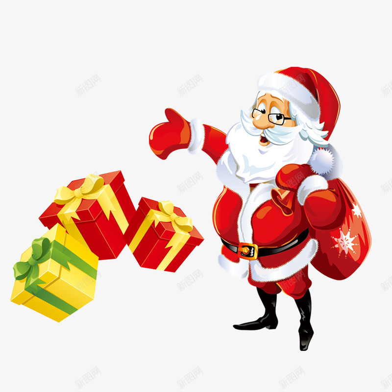 圣诞老人png免抠素材_88icon https://88icon.com nbsp 卡通 可爱 圣诞树 圣诞老人 圣诞节 圣诞节老公公 小鹿 快乐 欢快 礼物 礼物盒 背包袱的圣诞老人 节日
