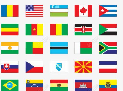 各个国家小国旗图标图标