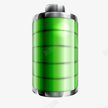彩绘绿色背景绿色电池图标合集矢量图图标