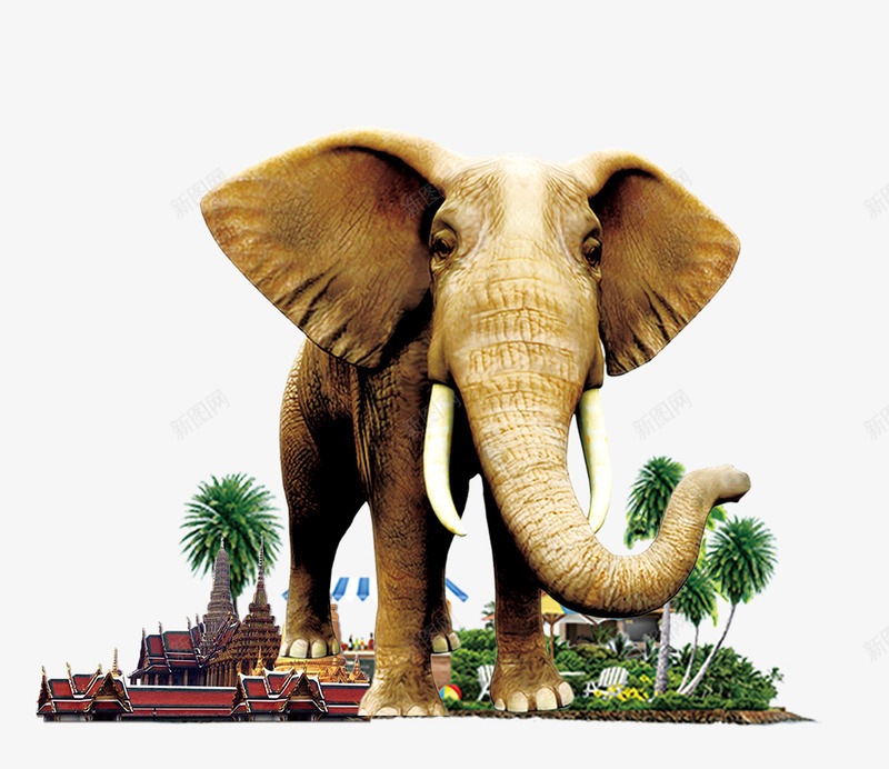 泰国之旅创意旅游宣传海报png免抠素材_88icon https://88icon.com 发现之旅 大象 旅游 旅行社 泰国之旅 泰国旅游 泰国旅游广告