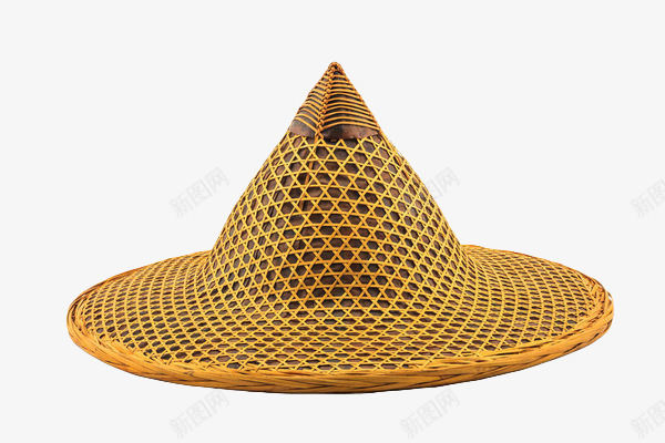 黄色锥形斗笠png免抠素材_88icon https://88icon.com 帽子 斗笠 斗笠帽子 竹斗笠 锥形帽 雨具 黄色