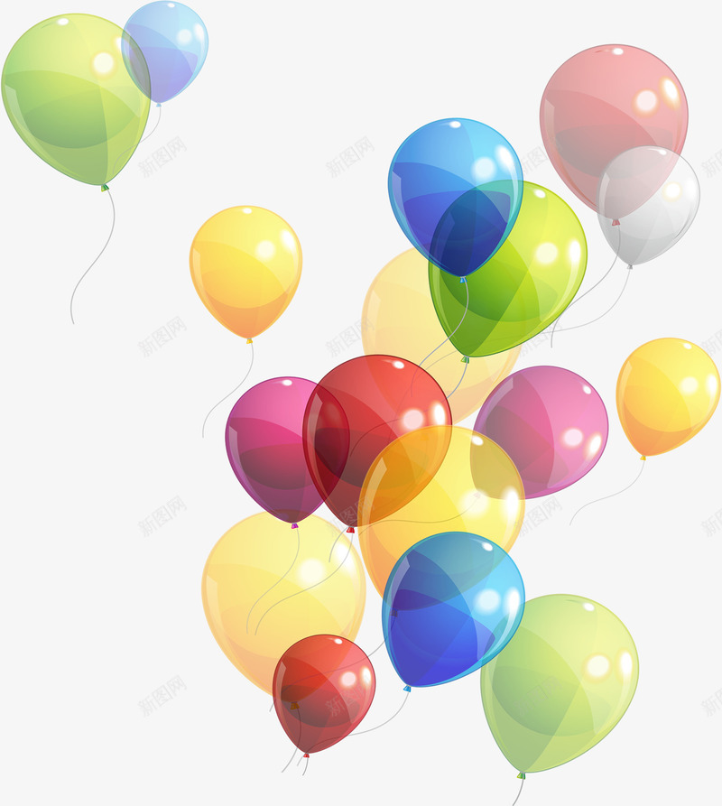 多彩气球六一儿童节png免抠素材_88icon https://88icon.com 六一儿童节 气球 气球墙