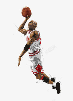 篮球运动员素材手绘篮球运动员高清图片