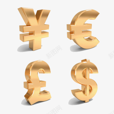 美元欧元货币符号图标图标