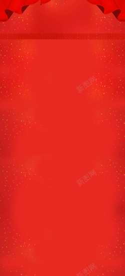 红色丝绸幕布喜庆背景高清图片