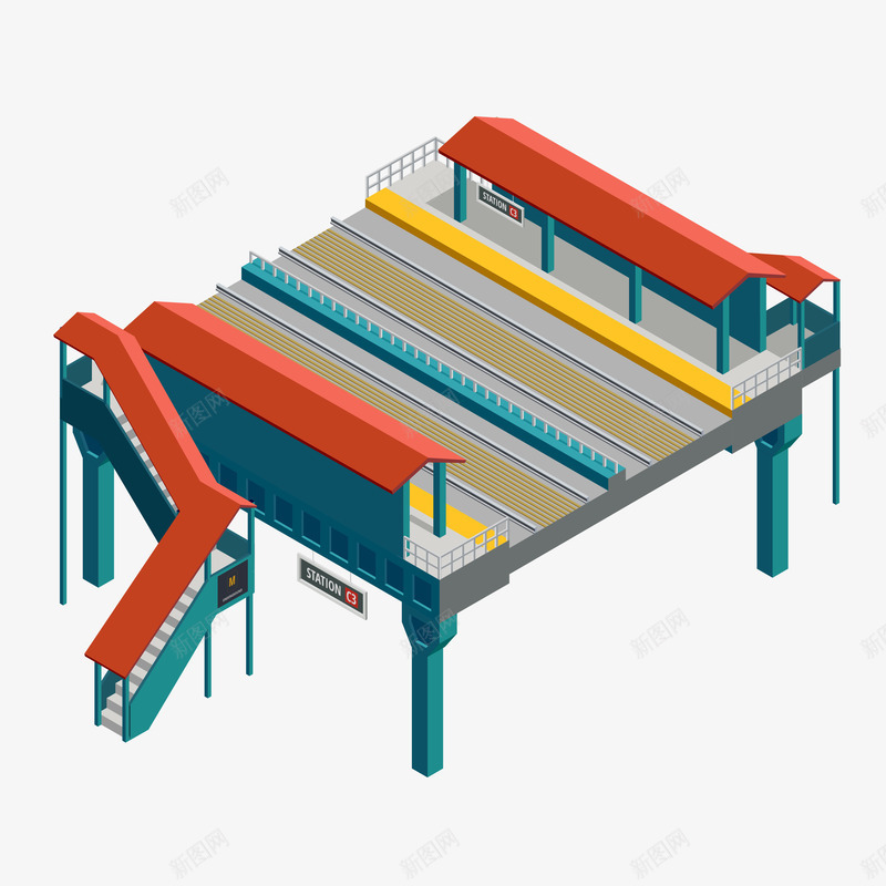 火车站等候俯视案png免抠素材_88icon https://88icon.com 医院 卡通 手绘 投影 渐变 火车 火车站 站台 纹理 纹路 装饰 质感