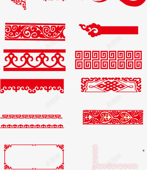 中国传统节日png免抠素材_88icon https://88icon.com 中国传统节日 中国元素 传统花纹 古典花纹 花边 装饰图案