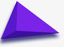 紫色立体三角形png免抠素材_88icon https://88icon.com 三角形 图片 立体 紫色